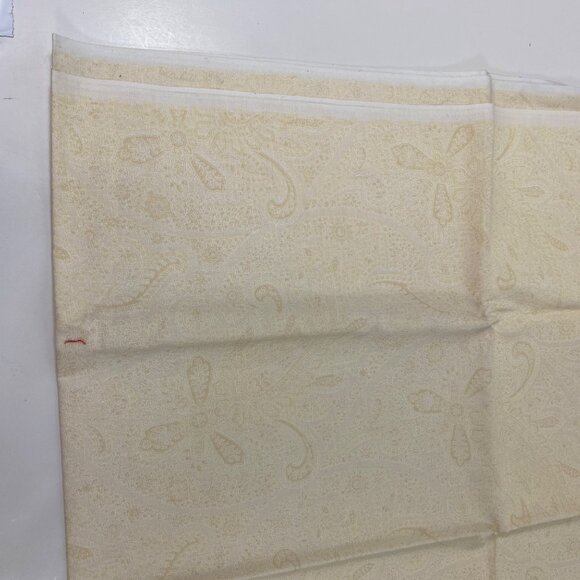 1 Yd Tone on Tone Paisley Butter Yellow Quilting Fabric - Picture 3 of 4